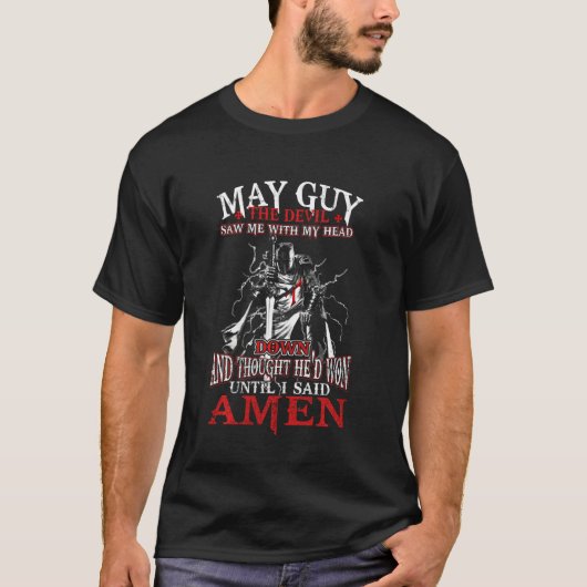 メイ悪魔が私の頭を下げて見考えた Tシャツ (正面)