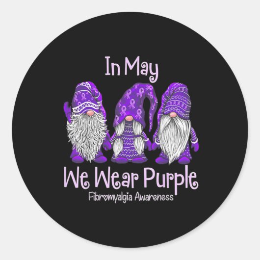 メイ我々衣服パープル線維筋痛認識度Gnom ラウンドシール (正面)