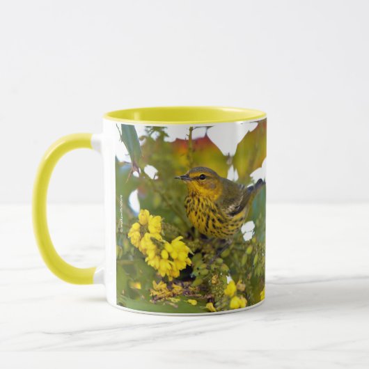 メイ素晴らしケープWarbler Songbird onマホニア マグカップ (左)