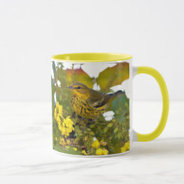 メイ素晴らしケープWarbler Songbird onマホニア マグカップ