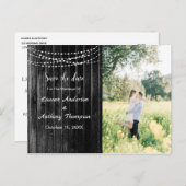 メイ素朴スン・ジャー・ライトズ・ウェディング・セーブ・ザ・デート ポストカード (正面/裏面)