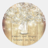 メイ素朴ソンの瓶が赤ちゃんの息を灯結婚す ラウンドシール (正面)