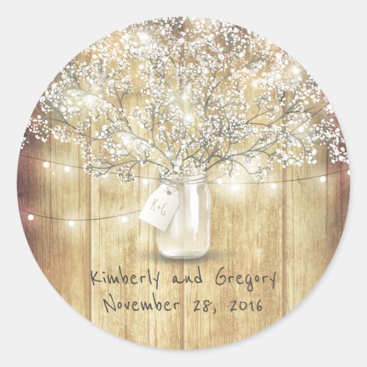 メイ素朴ソンの瓶が赤ちゃんの息を灯結婚す ラウンドシール (正面)