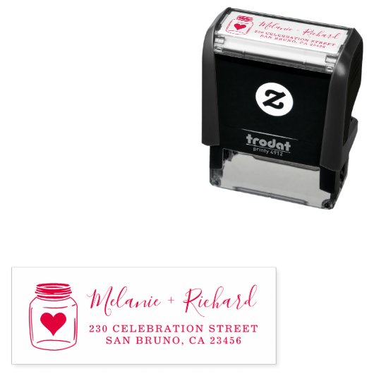 メイ素朴ソンの結婚Jar & Names差出人住所 セルフインキングスタンプ (インサイチュ)