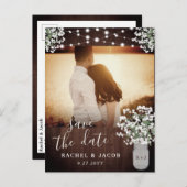 メイ素朴ソンのJARライト結婚式の日付を保存 ポストカード (正面/裏面)