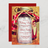 メイ素朴ソンジャークリスマスパーティの招待状 招待状 (正面/裏面)