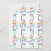 メイ素朴ソンジャーピンクサンゴアクアフローラ卒業 招待状 (裏面)