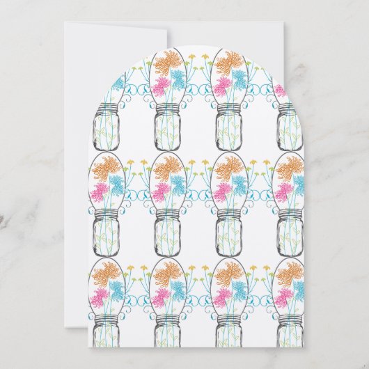 メイ素朴ソンジャーピンクサンゴアクアフローラ卒業 招待状 (裏面)