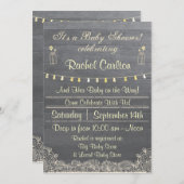 メイ素朴ソンジャーベビーシャワー招待状 招待状 (正面/裏面)