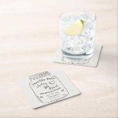 メイ素朴ソン·ジャーが日付を保存 スクエアペーパーコースター (インサイチュ)