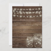 メイ素朴ソン・ジャース印刷またはデジ結婚タル 招待状 (裏面)