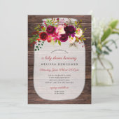 メイ素朴ソン·ジャーフローラベビーシャワー招待状 招待状 (スタンド正面)