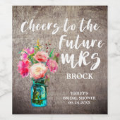 メイ素朴ソン・ジャー・フューチャー・ミセス・ブライダルシャワー ワインラベル (シングルラベル)