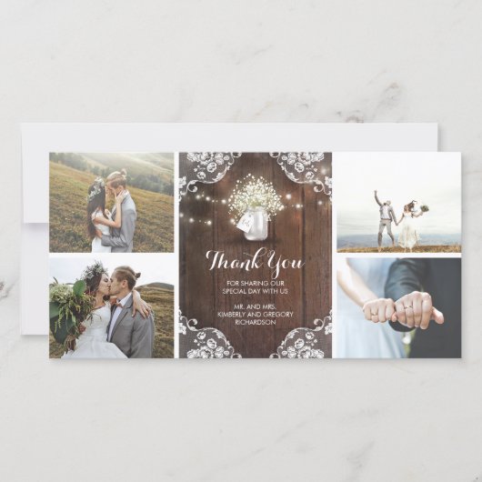 メイ素朴ソン・ジャー・ベビーの結婚息に感謝 サンキューカード