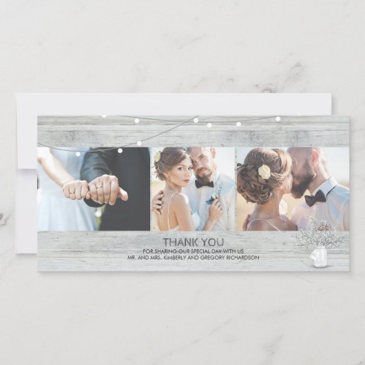 メイ素朴ソン・ジャー・ベビーの結婚息に感謝 サンキューカード (正面)