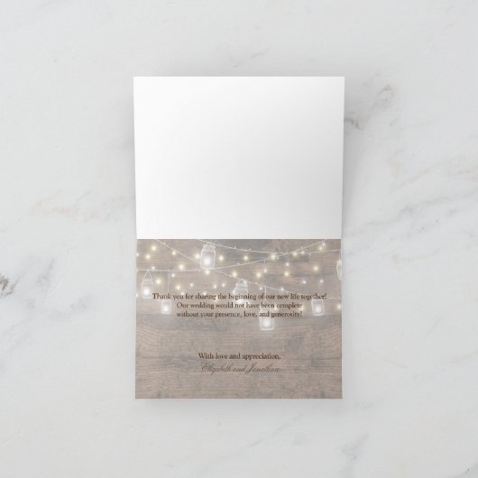 メイ素朴ソン·ジャー·ライト·ヴィンテージありがとう サンキューカード (内部)