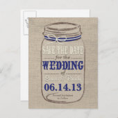 メイ素朴ソン・ジャーDate Navy Whiteを保存 案内ポストカード (正面/裏面)