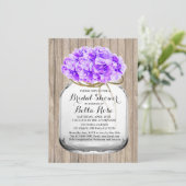 メイ素朴ンのフローラパープルブライダルシャワーhyd3 招待状 (スタンド正面)