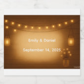 メイ素朴ンジャーブリ結婚ーのワインボトルラベル スパークリングワインラベル (シングルラベル)