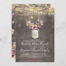 メイ素朴ンジャールマウーブと金ゴールド婚約パーティ 招待状