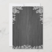 メイ素朴ンジャール紫シルバーグレーフローラ結婚ズ 招待状 (裏面)