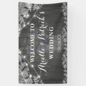 メイ素朴ンジャール紫シルバーグレーフローラ結婚ズ 横断幕 (縦)