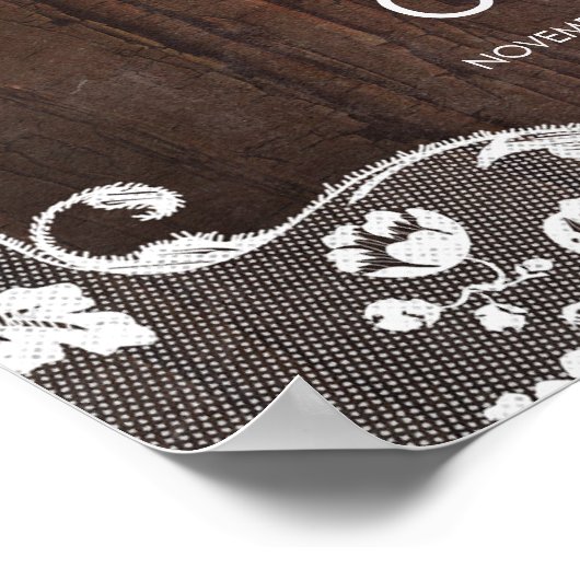 メイ素朴ンジャール結婚バーンウッド歓迎サイン ポスター (角)