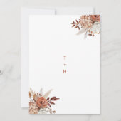 メイ素朴ンジャー水色フローラ結婚ズ 招待状 (裏面)