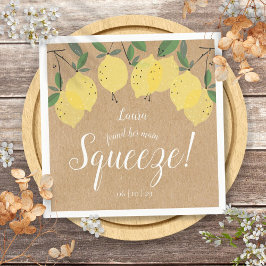 メイ素朴ンスクイズレモンブライダルシャワー スタンダードカクテルナプキン