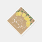 メイ素朴ンスクイズレモンブライダルシャワー スタンダードカクテルナプキン (角)