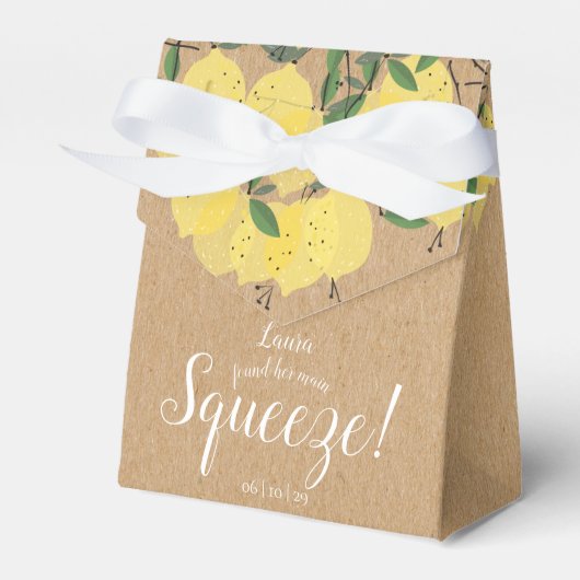 メイ素朴ンスクイズレモンブライダルシャワー フェイバーボックス (正面サイド)