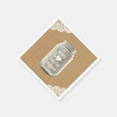 メイ素朴ン結婚のジャールバーラップ&レース スタンダードカクテルナプキン (角)