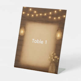 メイ素朴ン・ジャー結婚ベリーのテーブル番号カード 台座サイン