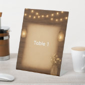 メイ素朴ン・ジャー結婚ベリーのテーブル番号カード 台座サイン (インサイチュ)