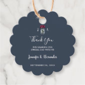 メイ素朴ン・ジャー・モノグラム・ネイビー結婚ブルー フェイバータグ (正面)