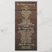 メイ素朴ンjar秋の結婚式プログラム プログラム (裏面)