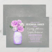 メイ絵を描ンジャー素朴なリハーサルのディナー招待状 招待状 (正面/裏面)