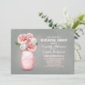 メイ絵を描ンジャー素朴なリハーサルのディナー招待状 招待状 (スタンド正面)