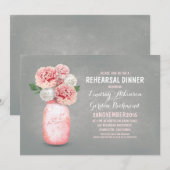 メイ絵を描ンジャー素朴なリハーサルのディナー招待状 招待状 (正面/裏面)