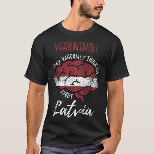 メイ考えはラトビアの根Vについて Tシャツ (正面)