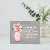 メイ色彩の鮮やかンの瓶とピンクの花は日付を保存する 案内ポストカード (スタンド正面)