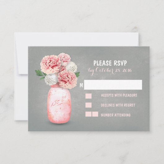 メイ色彩の鮮やかンジャーかわいい結婚式のRSVPカード 出欠カード (正面)