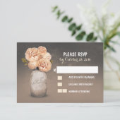 メイ色彩の鮮やかンジャーかわいい結婚式のRSVPカード 出欠カード (スタンド正面)