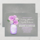 メイ色彩の鮮やかン・ジャー・ラス結婚式招待状 招待状 (正面/裏面)