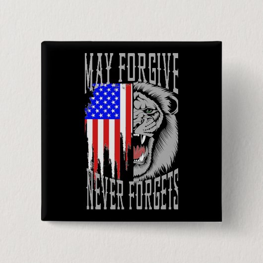 メイ許忘れすか獅子旗ボタン 缶バッジ (正面)