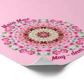 メイ誕生フラワーパーソナライズされた引用文キッズ子供部屋 ポスター (角)