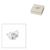 メイ誕生フラワーホーソーン ラバースタンプ (押印)