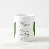 メイ誕生フラワーリリー・オブ・ザ・バレーコーヒーマグ コーヒーマグカップ (中央)