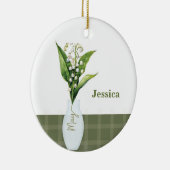 メイ誕生フラワーリリー・オブ・ザ・バレー セラミックオーナメント (右)