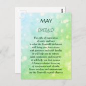 メイ誕生日の誕生石エメラルド ポストカード (正面/裏面)